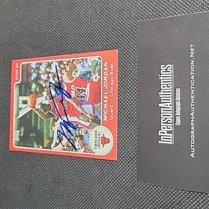 Michael jordan autographed rookie card 1985 star card Inpersonauthentication.net